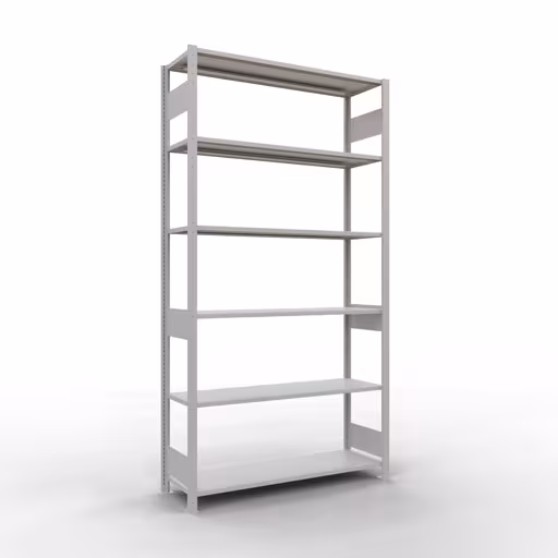 Image supplémentaire de l'article Étagère de base, étagère, système enfichable MULTIplus150, 2500 x 1300 x 400 mm, 6 étagères, gris clair RAL 7035 à partir de l'étagère de base