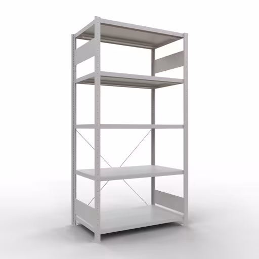 Figure n° 14 de l'article étagère de base, étagère, système enfichable MULTIplus330, 2000 x 1000 x 600 mm, 5 étagères, RAL 7035 gris clair du groupe de produits système enfichable de la marque Schulte Lagertechnik
