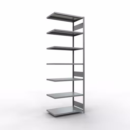 Rayonnage supplémentaire, étagère, système enfichable MULTIplus330, 3000 x 1000 x 600 mm (HxLxP), 7 étagères, barres de longueur, galvanisé, étagère supplémentaire, réf. 13967-LR