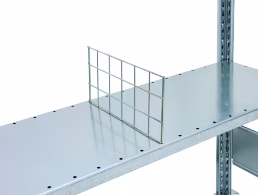Image du produit n° 9 de l'article grille métallique, 600 x 140 mm (P x H), galvanisée brillante pour étagères MULTIplus150 Figure n° 9 de l'article grille métallique, 600 x 140 mm (P x H), galvanisée brillante pour étagères MULTIplus150 du groupe de produits étagères pour étagères de Schulte Lagertechnik