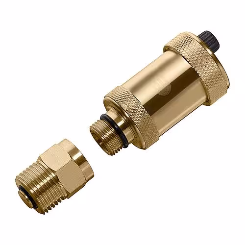 Sfiato rapido automatico 3/8" pollici con valvola di intercettazione, superficie in ottone, sfiato del riscaldatore, articolo n. 502M-3/8