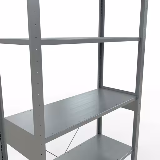 Étagère de base, étagère, système enfichable MULTIplus150, 2500 x 1000 x 400 mm, 6 étagères, traverse, galvanisée de Schulte Lagertechnik de la catégorie système enfichable