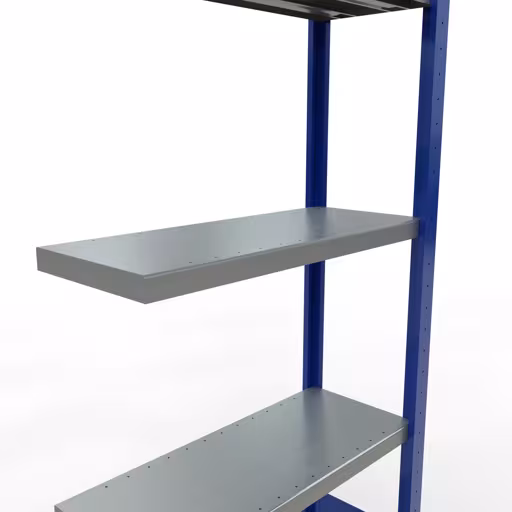 Figure n° 14 de l'article Système d'étagères enfichables MULTIplus250, 2000 x 750 x 300 mm, 5 étagères, RAL 5010 bleu gentiane/galvanisé/galvanisé du groupe de produits système enfichable de Schulte Lagertechnik