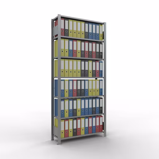 Étagère de base, étagère de bureau, système enfichable MULTIplus85, 2300 x 1000 x 300 mm, 7 étagères, galvanisées, de Schulte Lagertechnik avec le réf. 17731