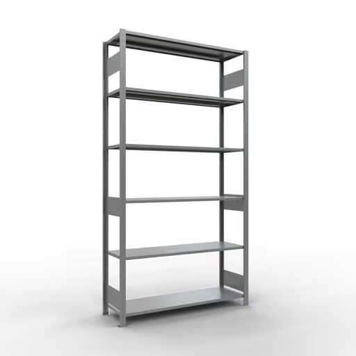 Étagère de base, étagère, système enfichable MULTIplus150, 2500 x 1300 x 400 mm, 6 étagères, galvanisée de Schulte Lagertechnik de la catégorie du système enfichable