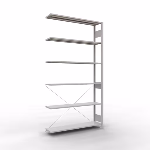 Sistema a innesto ripiano aggiuntivo 2500x1300x300 mm, tipo 150 kg, grigio chiaro, ripiano aggiuntivo, articolo n. 32636-130