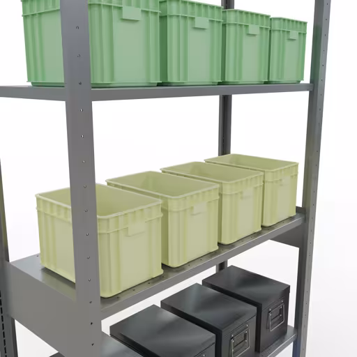 Figure n° 15 de l'article étagère de base, système d'étagères enfichables MULTIplus85, 2500 x 1000 x 400 mm, 6 étagères, galvanisées du groupe de produits système enfichable de la marque Schulte Lagertechnik