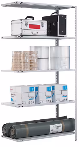 Étagère supplémentaire à système de vis 2000x1300x400 mm, type 250 kg, gris clair de Schulte Lagertechnik avec le numéro d'article. 30845-130