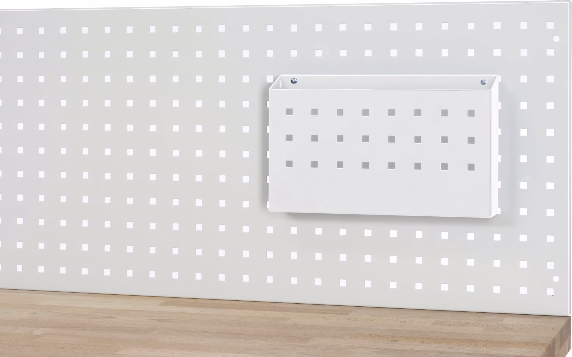 Tasca portadocumenti per pannello forato, L325xP65xA200mm, RAL7035 dalla categoria Attrezzature per postazioni di lavoro con il numero di articolo 09-ZT.12