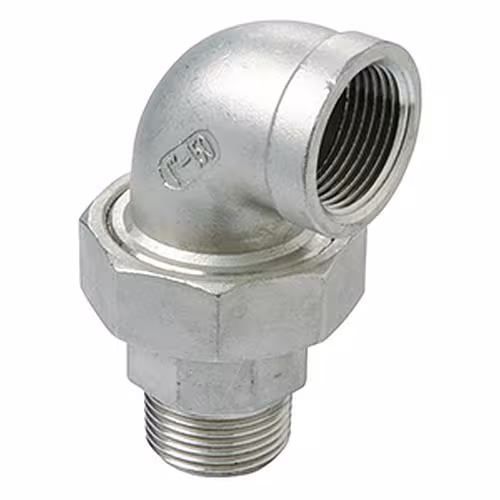 Raccord à vis d'angle Atusa en acier inoxydable IG-AG n° 98, raccords filetés en acier inoxydable, réf. I0986006