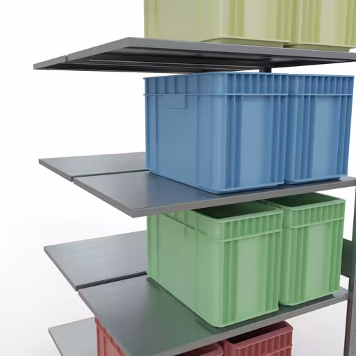 Image du produit n° 13 de l'article Rayonnage complémentaire, rayonnage double, système d'étagères enfichables MULTIplus150, 3000 x 1000 x (2x600) mm, 2x7 rayons, barres de longueur, galvanisé Figure n° 13 de l'article, étagère double, système d'étagères MULTIplus150, 3000 x 1000 x (2x600) mm, 2x7 étagères, galvanisé du groupe de produits étagères de Schulte Lagertechnik