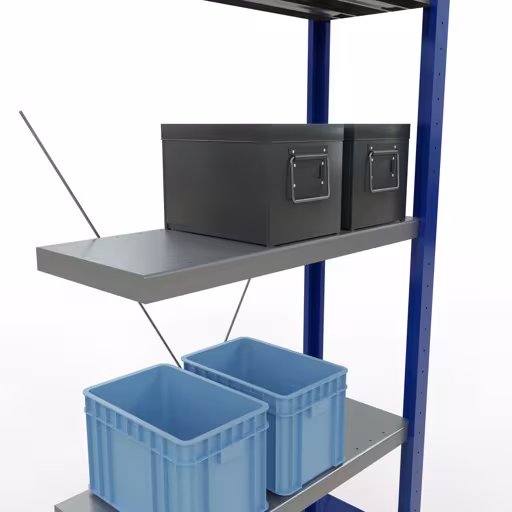 Immagine del prodotto n. 12 dell'articolo Scaffale aggiuntivo, scaffale, sistema a innesto MULTIplus250, 2000 x 750 x 300 mm (AxLxP), 5 ripiani, traversa, RAL 5010 blu genziana/zincato/zincato Figura n. 12 dell'articolo scaffale aggiuntivo, scaffale, sistema a innesto MULTIplus250, 2000 x 750 x 300 mm (AxLxP), 5 ripiani, traversa, RAL 5010 blu genziana/zincato/zincato del gruppo di prodotti sistema a innesto della marca Schulte Lagertechnik