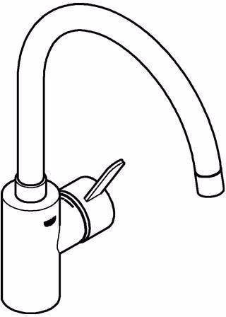 GROHE Einhand-Spültischbatterie Eurosmart C 32843 hoher Auslauf chrom
