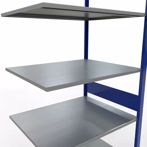 Immagine del prodotto n. 14 dell'articolo scaffale aggiuntivo, sistema a innesto MULTIplus150, 3000 x 1000 x 800 mm (AxLxP), 7 ripiani, RAL 5010 blu genziana/zincato dalla gamma di prodotti del sistema a innesto di Schulte Lagertechnik