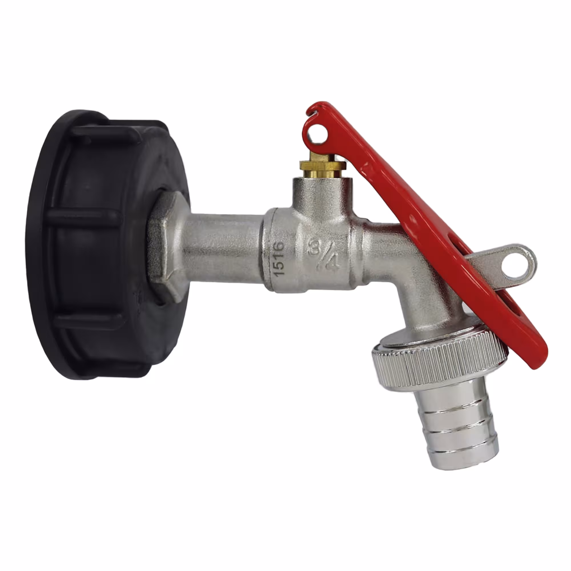 Adaptateur IBC avec vanne de sortie à bille verrouillable 1/2'' de Puteus Adaptateur IBC avec vanne de sortie à bille verrouillable, système de réservoir IBC, réf. 92174