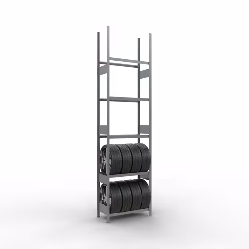 Figure n° 11 de l'article Rayonnage de base, rayonnage pour roues/pneus, 3500 x 900 x 400 mm, galvanisé, 5 niveaux de stockage avec une charge de compartiment de 150 kg par niveau du groupe de produits des rayonnages à étagères de Schulte Lagertechnik