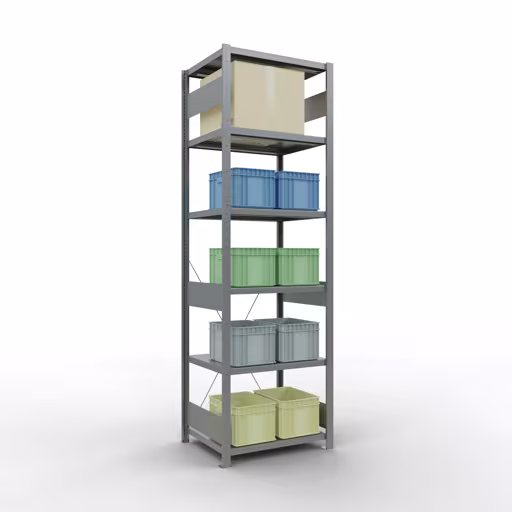 Figure n° 13 de l'article étagère de base, système d'étagères enfichables MULTIplus250, 2500 x 750 x 600 mm, 6 étagères, galvanisées du groupe de produits système enfichable de Schulte Lagertechnik