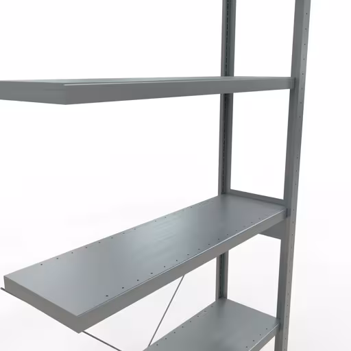 Rayonnage supplémentaire, rayonnage à étagères, système enfichable MULTIplus250, 2500 x 1000 x 300 mm (HxLxP), 6 étagères, traverse, galvanisé avec réf. 12936 Rayonnage supplémentaire, étagère, système enfichable MULTIplus250, 2500 x 1000 x 300 mm, 6 étagères, galvanisé de Schulte Lagertechnik de la catégorie des systèmes enfichables