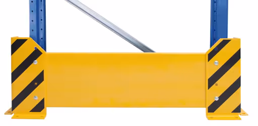 Paroi de protection contre les chocs, 400 x 1100 mm, jaune/noir de Schulte Lagertechnik de la gamme de rayonnages à palettes