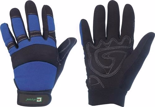 Guanti in similpelle taglia 10, neri/blu, della categoria guanti in pelle, codice articolo 4000371075