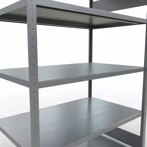 Scaffale base, scaffale, sistema a innesto MULTIplus250, 2000 x 1300 x 800 mm (AxLxP), 5 ripiani, barre longitudinali, zincato della marca Schulte Lagertechnik della gamma dei sistemi a innesto