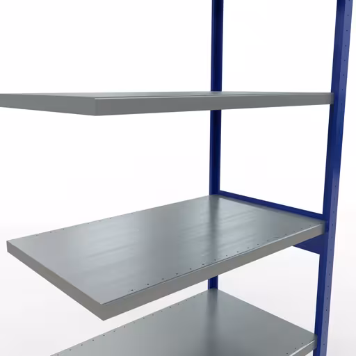 Figure n° 10 de l'article système d'étagères enfichables MULTIplus250, 2500 x 1000 x 600 mm, 6 étagères, RAL 5010 bleu gentiane/galvanisé du groupe de produits système enfichable de Schulte Lagertechnik