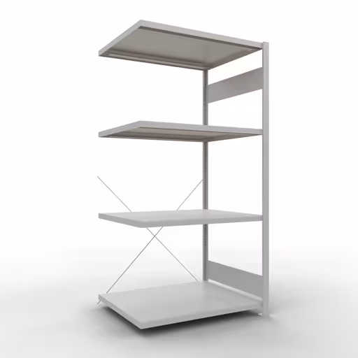 Figure n° 8 de l'article étagère complémentaire, étagère, système enfichable MULTIplus330, 2000 x 1000 x 800 mm, 5 étagères, traverse, RAL 7035 gris clair du groupe de produits système enfichable de Schulte Lagertechnik