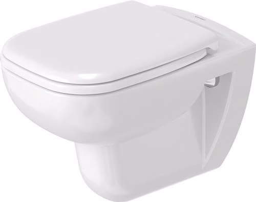 Detailbild 4043034 Ensemble de WC suspendu Duravit D-Code, rimless, chasse d'eau basse, blanc, siège WC avec abaissement automatique inclus