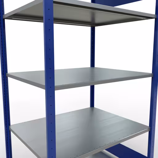 Image du produit n° 14 de l'article étagère de base, étagère, système enfichable MULTIplus150, 2000 x 1000 x 800 mm, 5 étagères, RAL 5010 bleu gentiane/galvanisé de la gamme de produits du système enfichable de Schulte Lagertechnik