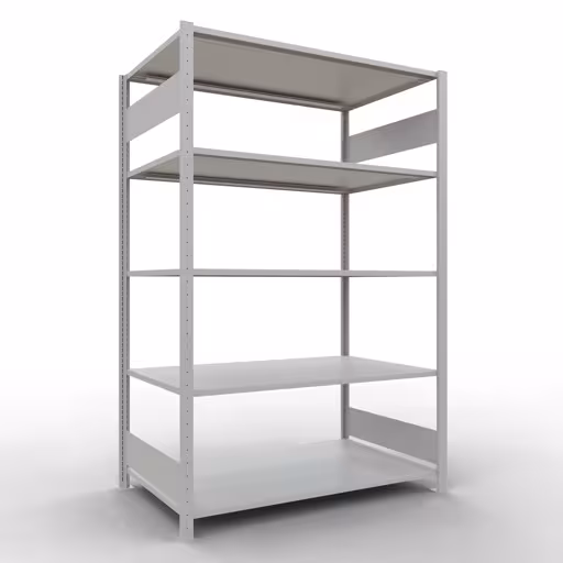 Image supplémentaire de l'article Étagère de base, étagère, système enfichable MULTIplus150, 2000 x 1300 x 800 mm, 5 étagères, gris clair RAL 7035 à partir de l'étagère de base