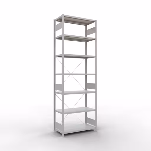 Figure n° 13 de l'article étagère de base, système d'étagères enfichables MULTIplus330, 3000 x 1000 x 500 mm, 7 étagères, gris clair RAL 7035 du groupe de produits système enfichable de la marque Schulte Lagertechnik