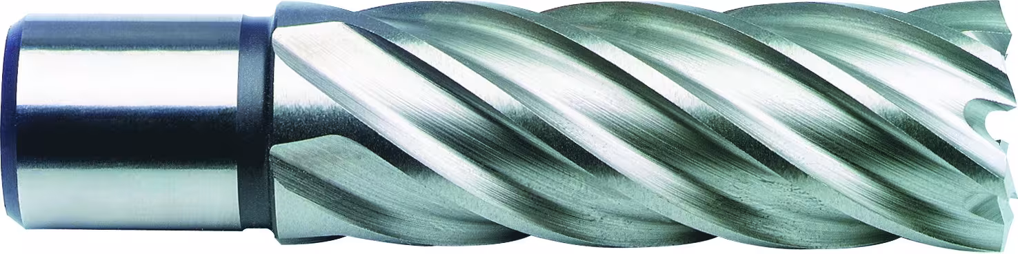 Punta a corona HSS 12,0 mm profondità di taglio 30,0 mm della PROJAHN Punta a corona con codolo Weldon 19 mm (3/4") HSS completamente rettificato, punta, articolo n. 38512030