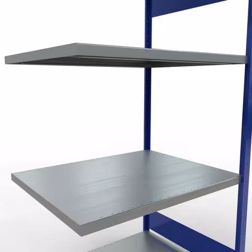 Étagère supplémentaire, étagère, système enfichable MULTIplus330, 2000 x 1000 x 800 mm, 5 étagères, RAL 5010 bleu gentiane/galvanisé de Schulte Lagertechnik avec le réf. 13985-LR-B