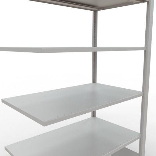 Une autre vue de l'article Étagère de rangement, étagère de bureau, système enfichable MULTIplus150, 2000 x 1000 x 600 mm (HxLxP), 6 étagères, , , gris clair de la catégorie étagères de bureau