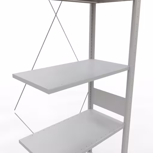 Image du produit n° 7 de l'article étagère complémentaire, étagère, système enfichable MULTIplus150, 3000 x 750 x 400 mm, 7 étagères, traverse, RAL 7035 gris clair de la gamme de produits du système enfichable de Schulte Lagertechnik