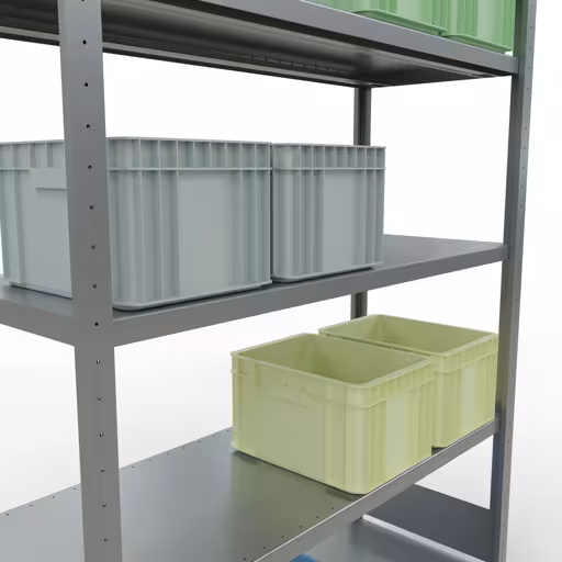 Figure n° 10 de l'article étagère de base, étagère, système enfichable MULTIplus250, 2000 x 1300 x 500 mm, 5 étagères, galvanisé du groupe de produits système enfichable de Schulte Lagertechnik