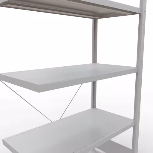 Scaffali aggiuntivi, scaffali, sistema a innesto MULTIplus330, 2000 x 1000 x 500 mm (AxLxP), 5 ripiani, traversa, RAL 7035 grigio chiaro della marca Schulte Lagertechnik dalla gamma di prodotti dei sistemi a innesto