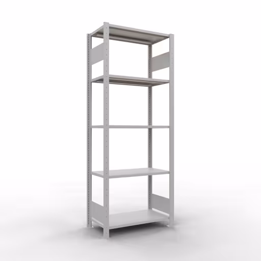 Étagère de base, étagère, système enfichable MULTIplus150, 2000 x 750 x 400 mm, 5 étagères, gris clair RAL 7035 de Schulte Lagertechnik avec le réf. 32640-75-LR