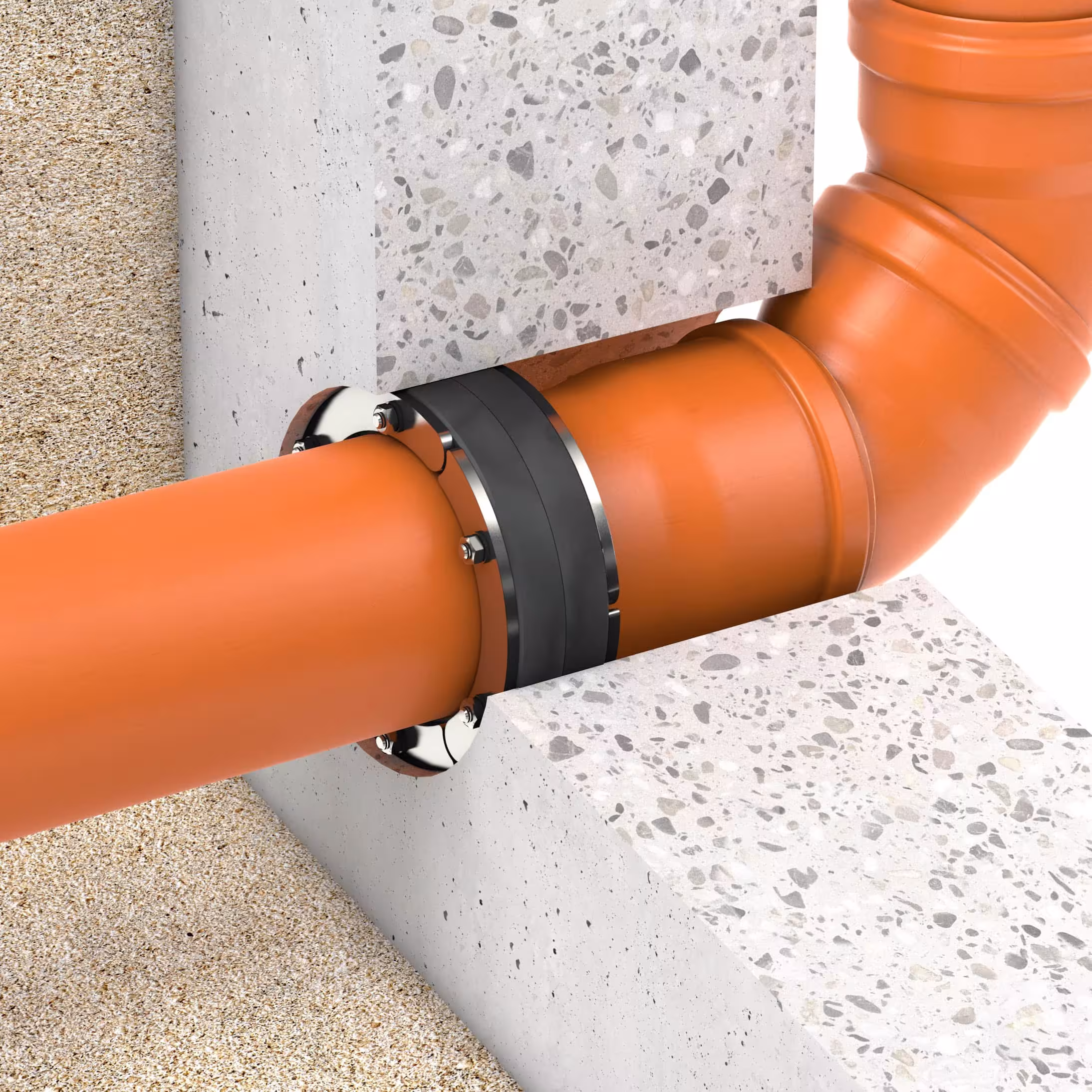 Joint à espacement annulaire 40 mm RRD200/40/V2A/EPDM 1 x 160 mm de UGA System-Technik Joint d'espace annulaire 40 mm, joint d'espace annulaire, réf. 484020016024