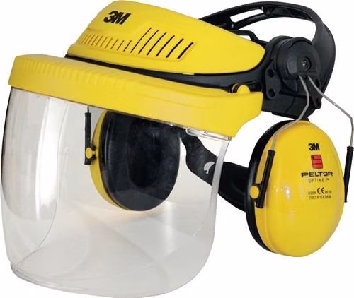 Combinaison de protection visage/ouïe G5V5F1H51 visière transparente en polycarbonate, appartenant à la catégorie casques et visières de protection, référence 4000370574