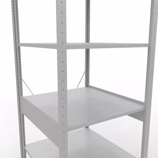 Étagère de base, étagère, système enfichable MULTIplus150, 2500 x 750 x 800 mm, 6 étagères, RAL 7035 gris clair de Schulte Lagertechnik de la catégorie système enfichable