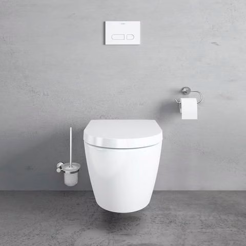 Duravit Wand-WC-Set ME by Starck, rimless, Durafix Tiefspüler, weiß, inklusive WC-Sitz mit Absenkautomatik