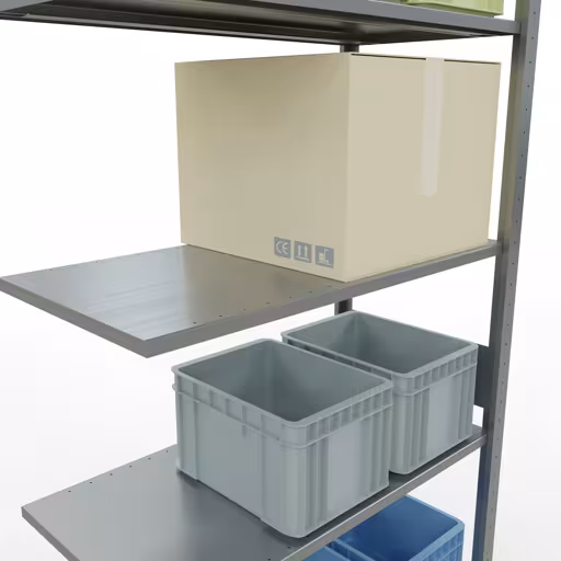 , système d'étagères enfichables MULTIplus150, 3000 x 1000 x 500 mm, 7 étagères, galvanisé de Schulte Lagertechnik de la gamme de produits du système enfichable