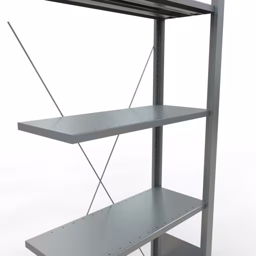 Figure n° 13 de l'article, étagères de bureau, système enfichable MULTIplus85, 1800 x 750 x 300 mm, 5 étagères, galvanisées, sans barre d'arrêt du groupe de produits étagères de bureau de Schulte Lagertechnik