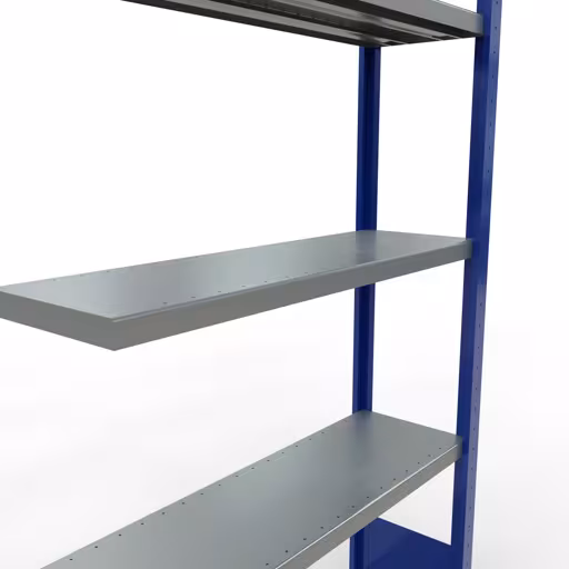 Figure n° 10 de l'article étagère complémentaire, étagère à étagères, système enfichable MULTIplus330, 2000 x 1000 x 300 mm, 5 étagères, RAL 5010 bleu gentiane/galvanisé du groupe de produits système enfichable de Schulte Lagertechnik