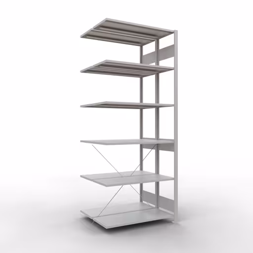 Figura n. 7 dell'articolo scaffale aggiuntivo, scaffale doppio, sistema di scaffali MULTIplus150, 2500 x 1000 x (2x400) mm (AxLxP), 2x6 ripiani, traversa, RAL 7035 grigio chiaro del gruppo di prodotti scaffali della marca Schulte Lagertechnik