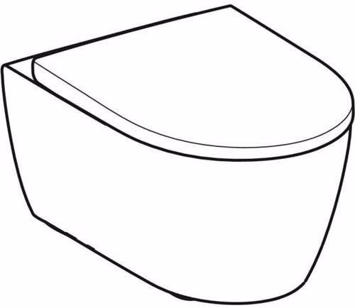 Geberit iCon Set WC sospeso con sedile WC, lavabo Rimfree, forma chiusa, profondità: 53 cm, bianco