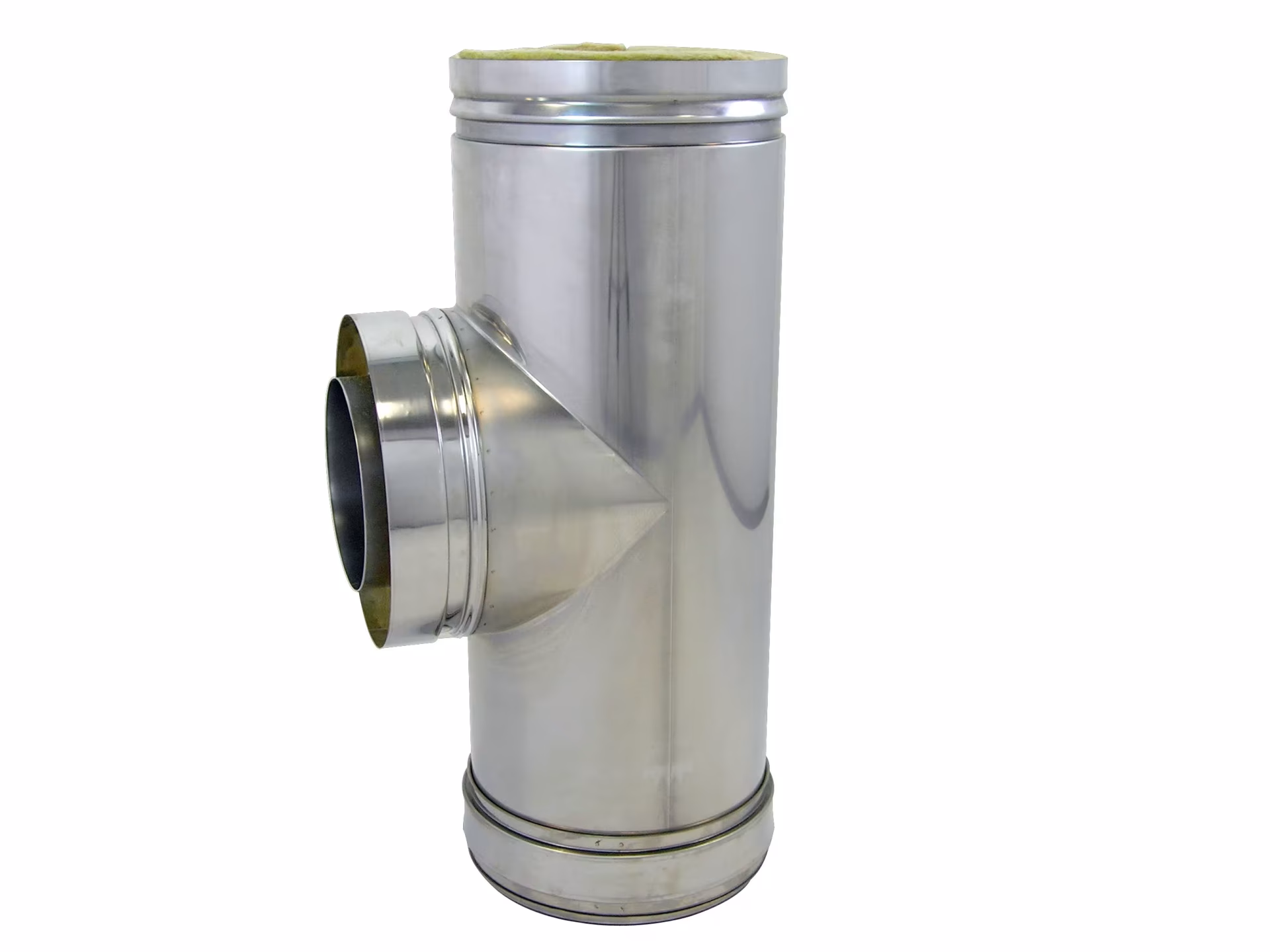 Raccordo di combustione DW-FU a doppia parete 90° D600 lunghezza 1000 mm con fascetta di serraggio della categoria sistema di scarico a doppia parete in acciaio inox con l'articolo n. 671560