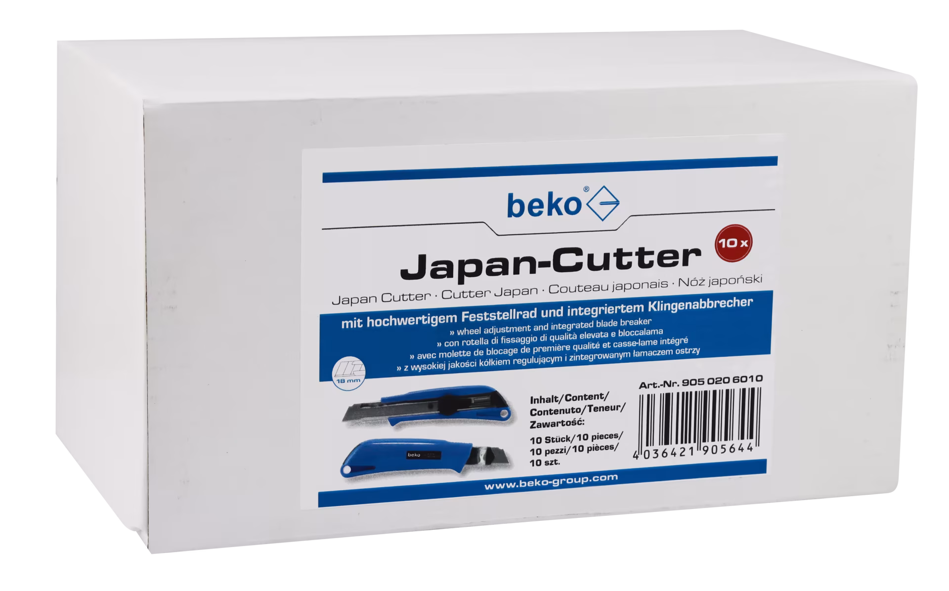 beko Japan-Cutter, inkl. 3 Klingen, 1 Pack = 10 Messer  aus der Kategorie Schneiden, Reinigen, Schaben mit der Artikelnr. 905 020 6010