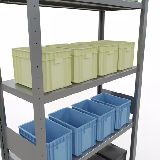 Figure n° 11 de l'article étagère de base, système d'étagères enfichables MULTIplus330, 3000 x 1000 x 400 mm, 7 étagères, galvanisées du groupe de produits système enfichable de Schulte Lagertechnik
